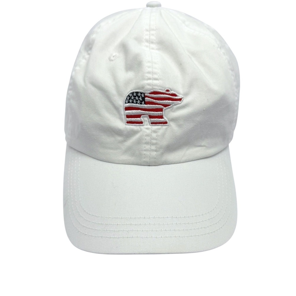 Jack Nicklaus Hat USA White Bear Cap American Flag Ahead Headwear Embroidered